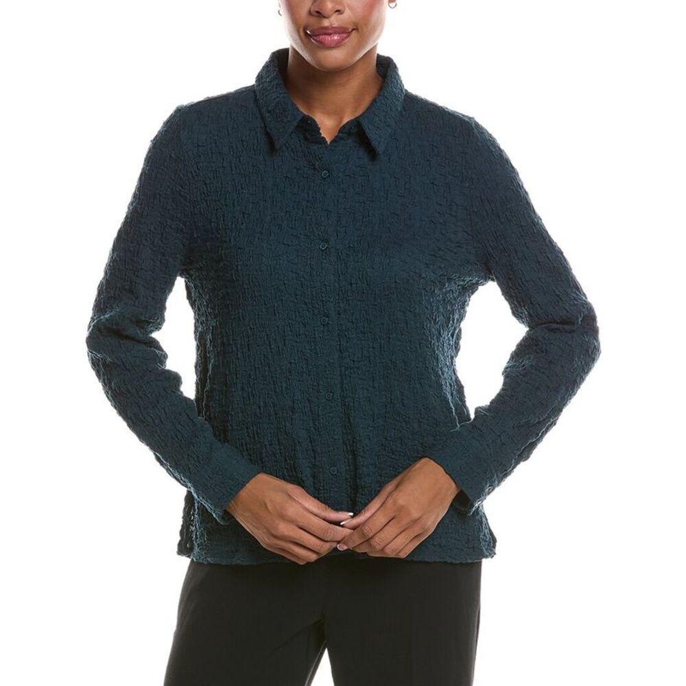 Eileen Fisher Womens  Classic Collar Shirt